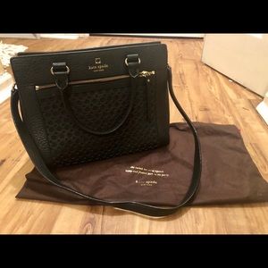Kate spade black tote with crossbody strap